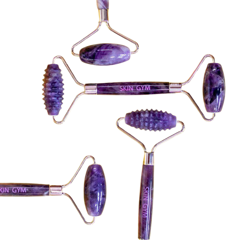 Skin Gym Amethyst 2D Texturized and Smooth Facial Roller - Skin Gym