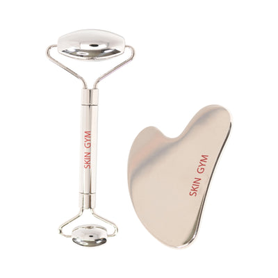 Cryo Stainless Steel Roller + Gua Sha Workout Set - Skin Gym